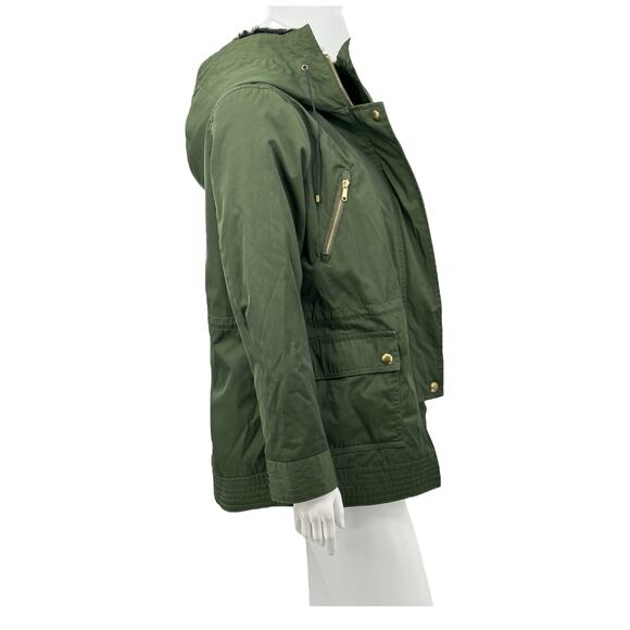 Joie Jacket Womens XS Green Golden Gavi Anorak Coat Shell Faux Fur Vest Gorpcore - Picture 7 of 14
